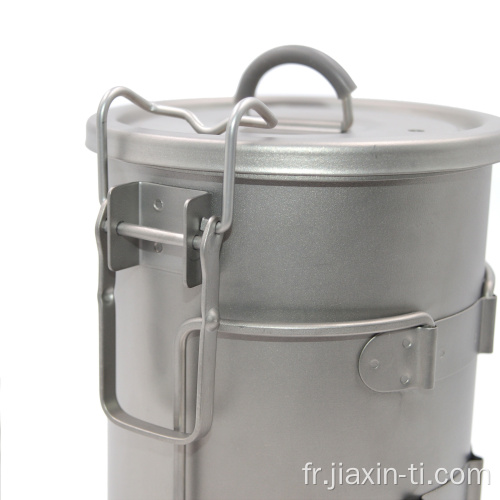 Pot de cuisson en titane de 900 ml pour camping ustenaires de cuisine en plein air